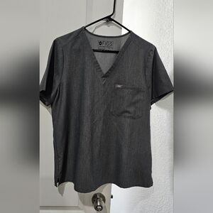 Figs Gray Catarina Scrub top Basic Livingston scrub pants